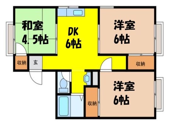 伊那北駅 徒歩26分 1階の物件間取画像